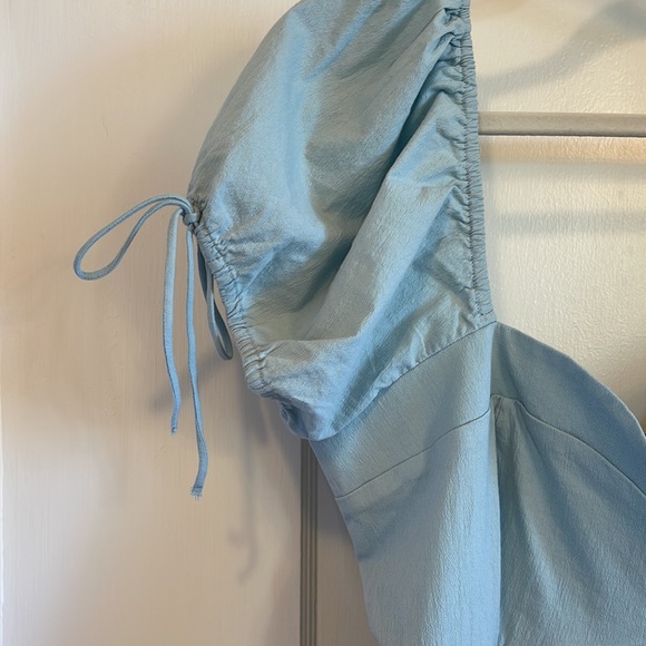 Abercrombie & Fitch NWT Blue Puff Sleeve Dress | XL - Picture 9 of 15